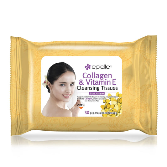 Collagen & Vitamin E Cleansing Makeup Wipes | 30ct