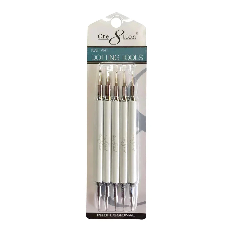 Cre8tion - White Dotting Tool Set of 5PC
