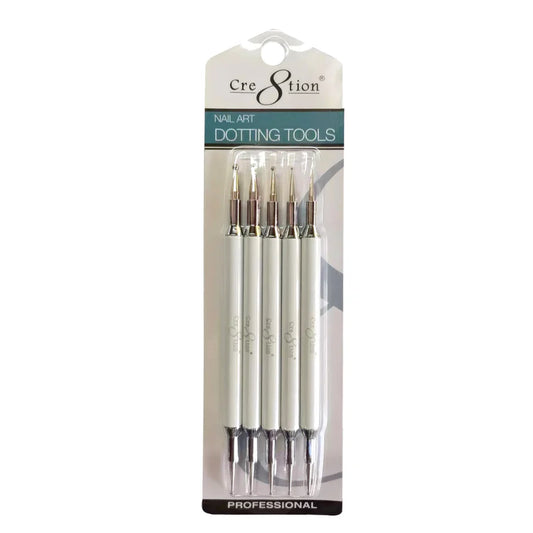 Cre8tion - White Dotting Tool Set of 5PC