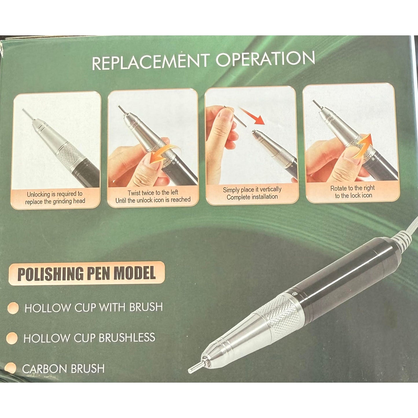 M&R 8008 Nail Polisher Detachable Battery Series