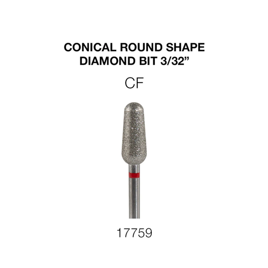 Cre8tion Conical Round Shape Diamond Bit - CF 3/32"