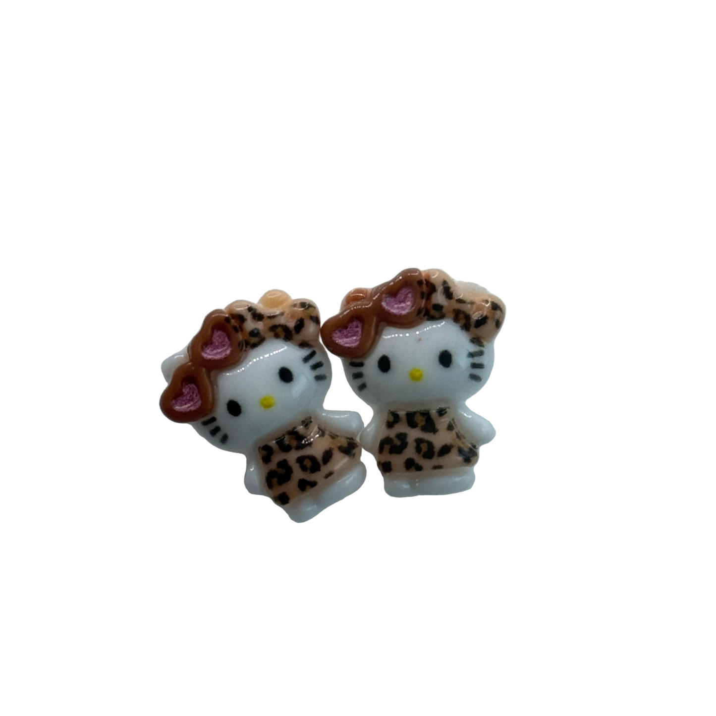 Nail Charm - Hello Kitty Cheetah Print With Sunglasses 2PC