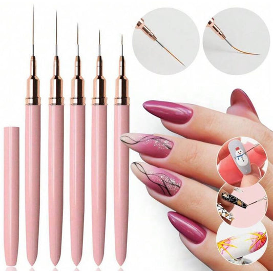 5PCS Nail Art Brush Set-Pink