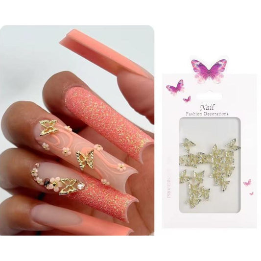 Nail Charms- Gold Butterfly 20PC