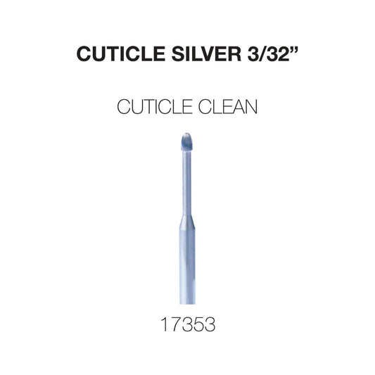 Cre8tion Cuticle Clean Carbide Bit, Silver 3/32"