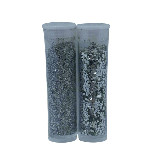 Silver Glitter - Fine & Chunky Mix