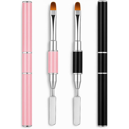 Polygel Brush - 2PC Black & Pink