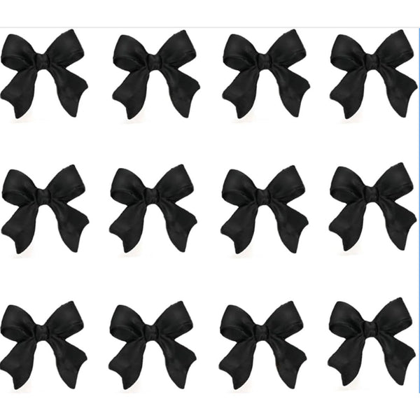 Nail Charms - Black Bows 10PCS