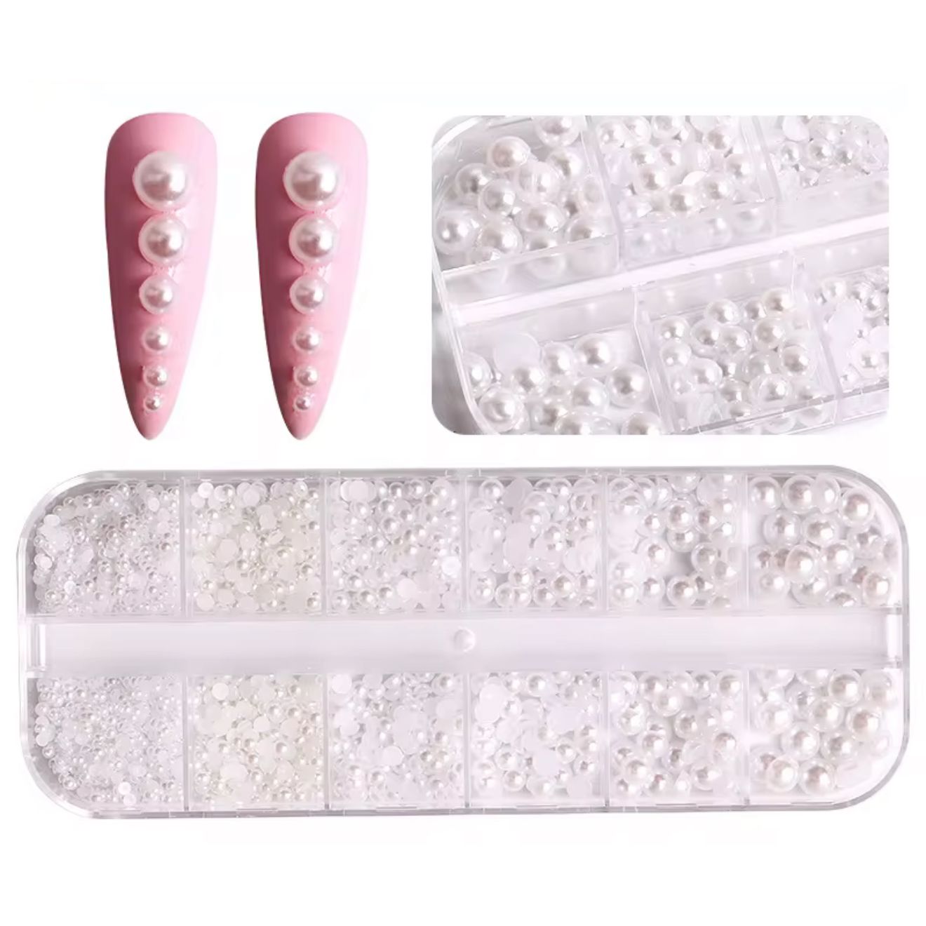 Pearl Rhinestones - White
