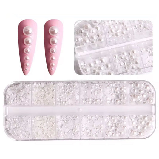 Pearl Rhinestones - White