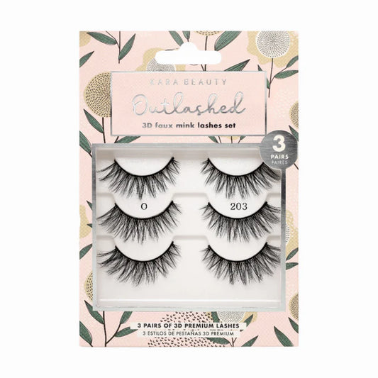 Kara Beauty 3D Faux Mink Lashes 3 Pairs
