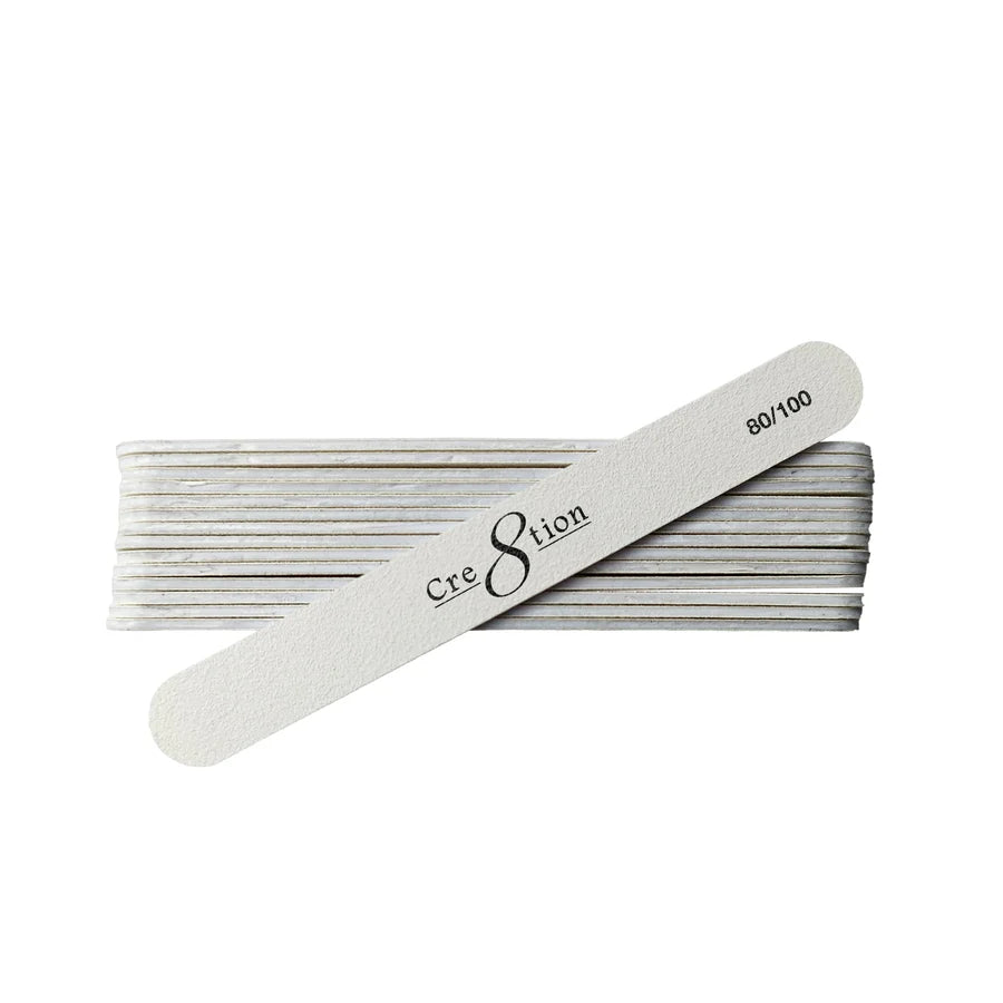 Cre8tion - Nail File Regular Zebra Grit 80/100 50PC