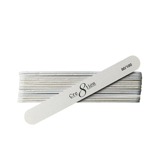 Cre8tion - Nail File Regular Zebra Grit 80/100 50PC